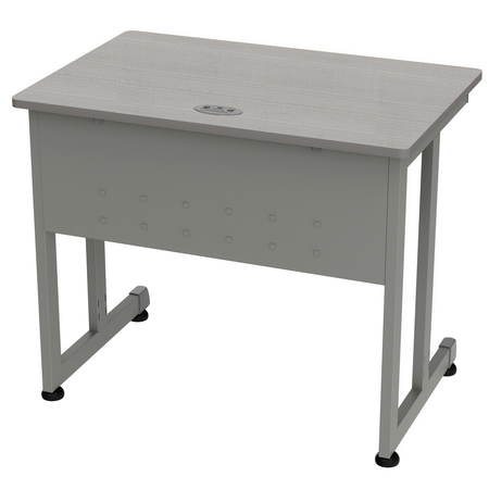 LINEA ITALIA Computer Desk for Small Spaces, 36”W x 24”D x 30”H, Gray/Ash ZUD139